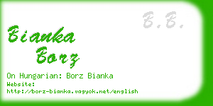 bianka borz business card